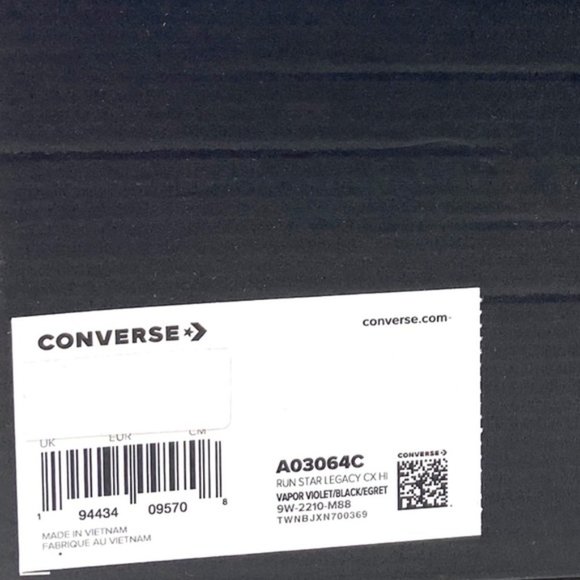 Converse Run Star Legacy Platform Violet Women Sneakers Canvas High Top A03064C - Picture 8 of 9